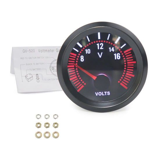 Voltmètre modifié universel pour voiture, 52 mm, 12 V