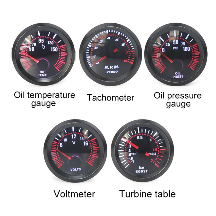 52mm 12V Universal Car Modified Voltmeter - In Car by buy2fix | Online Shopping UK | buy2fix