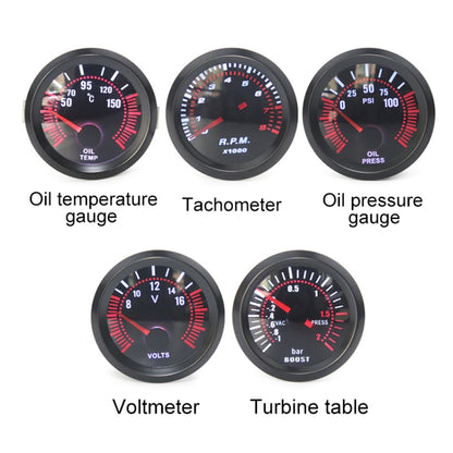 52mm 12V Universal Car Modified Oil Press Gauge - In Car by buy2fix | Online Shopping UK | buy2fix