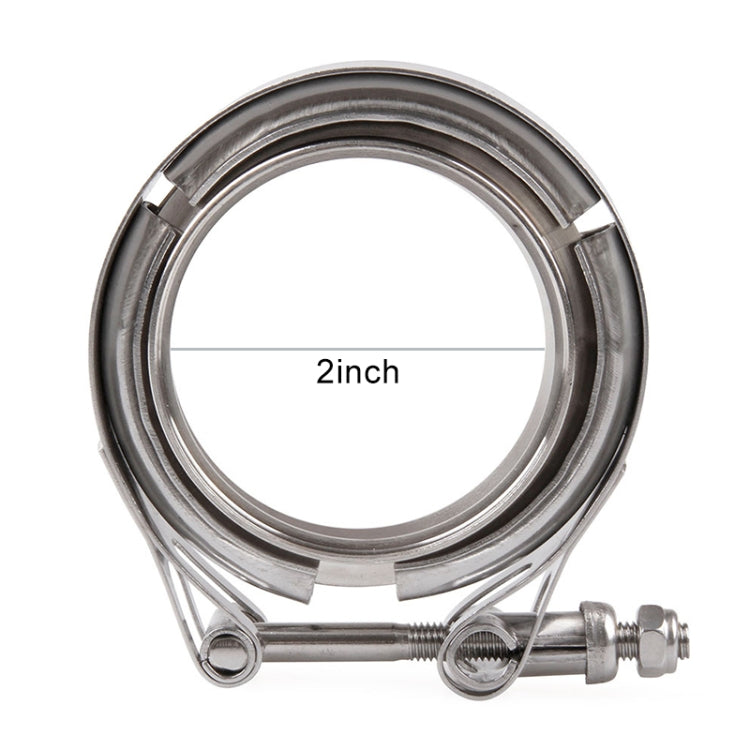2 inch Car Turbo Exhaust Downpipe V-Band Clamp Stainless Steel 304 Flange Clamp by buy2fix