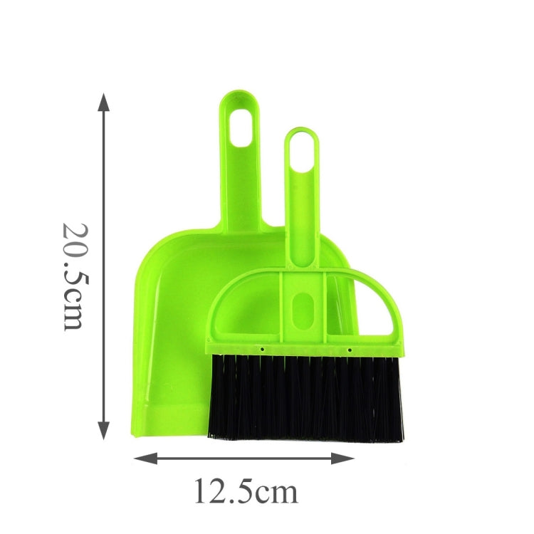 Mini Desktop Car Keyboard Sweep Cleaning Brush Small Broom Dustpan Set(Green) - Car washing supplies by buy2fix | Online Shopping UK | buy2fix