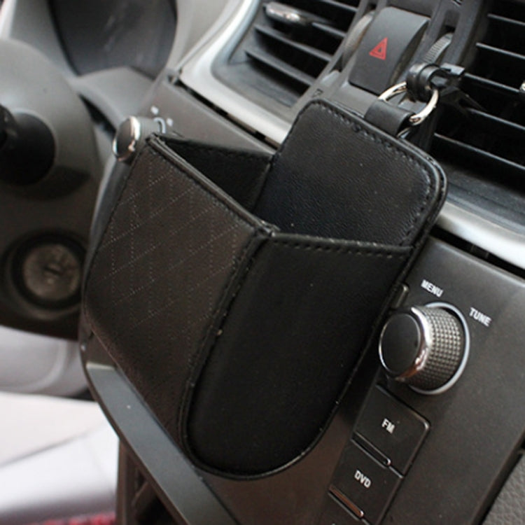 Car Air Vent Mobile Cellphone Pocket Bag Pouch Box Storage Organizer Carrying Case(Black) by buy2fix