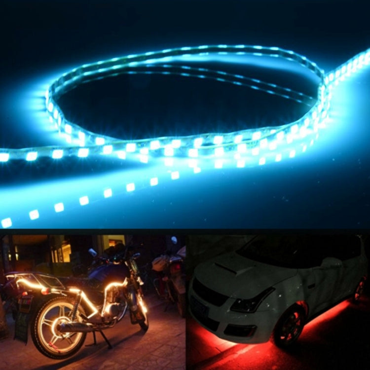 5 PCS 45 LED 3528 SMD Waterproof Flexible Car Strip Light for Car Decoration, DC 12V, Length: 90cm(Ice Blue Light) - Decorative Lights by buy2fix | Online Shopping UK | buy2fix