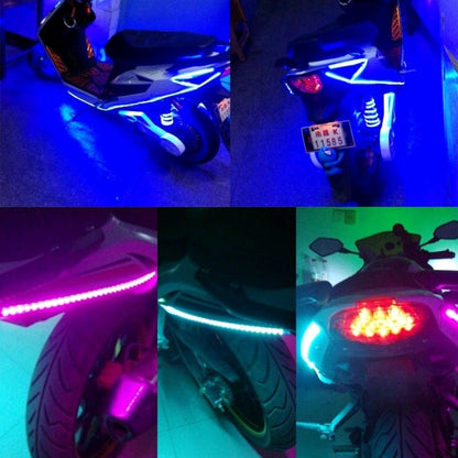 5 PCS 45 LED 3528 SMD Waterproof Flexible Car Strip Light for Car Decoration, DC 12V, Length: 90cm(Ice Blue Light) - Decorative Lights by buy2fix | Online Shopping UK | buy2fix