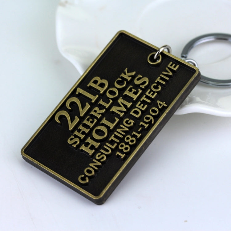 Detective Sherlock 221B Key Chain Car Key Ring Multi-functional Tool Key Holder Key Chains Rings Holder Pendant  Auto Parts(Gold) - Key Rings by buy2fix | Online Shopping UK | buy2fix