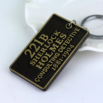 Detective Sherlock 221B Key Chain Car Key Ring Multi-functional Tool Key Holder Key Chains Rings Holder Pendant  Auto Parts(Gold) - Key Rings by buy2fix | Online Shopping UK | buy2fix