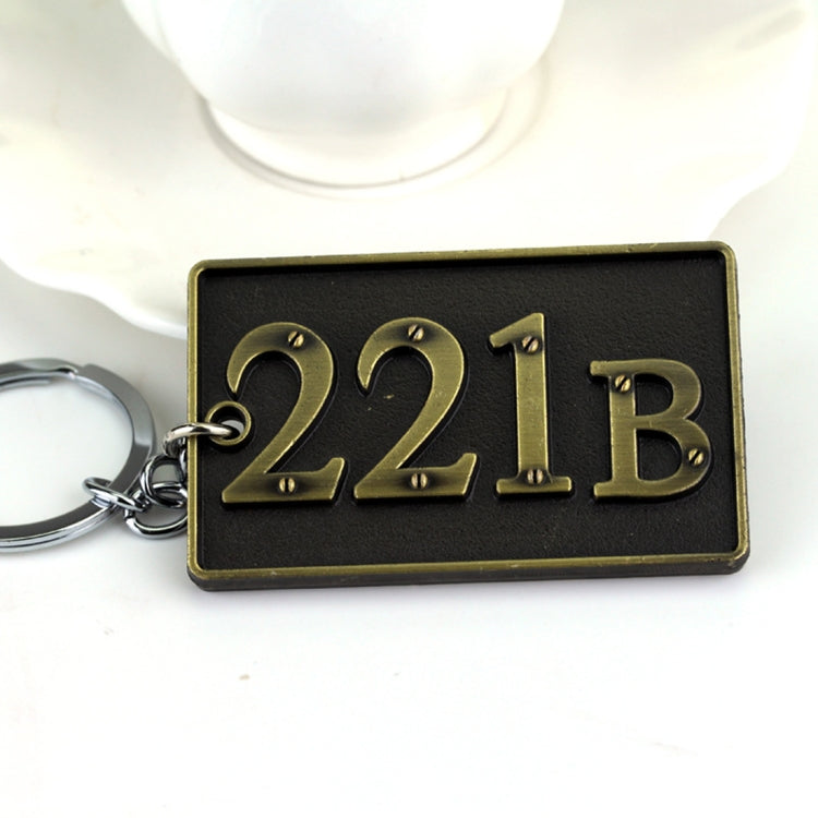 Detective Sherlock 221B Key Chain Car Key Ring Multi-functional Tool Key Holder Key Chains Rings Holder Pendant  Auto Parts(Gold) - Key Rings by buy2fix | Online Shopping UK | buy2fix