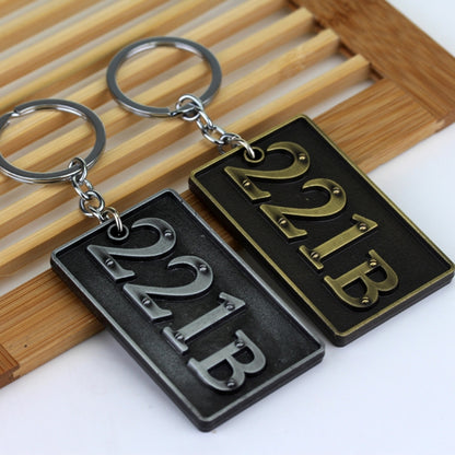 Detective Sherlock 221B Key Chain Car Key Ring Multi-functional Tool Key Holder Key Chains Rings Holder Pendant  Auto Parts(Gold) - Key Rings by buy2fix | Online Shopping UK | buy2fix