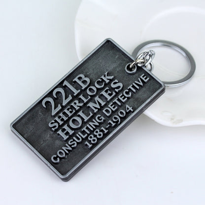 Detective Sherlock 221B Key Chain Car Key Ring Multi-functional Tool Key Holder Key Chains Rings Holder Pendant  Auto Parts(Silver) - Key Rings by buy2fix | Online Shopping UK | buy2fix