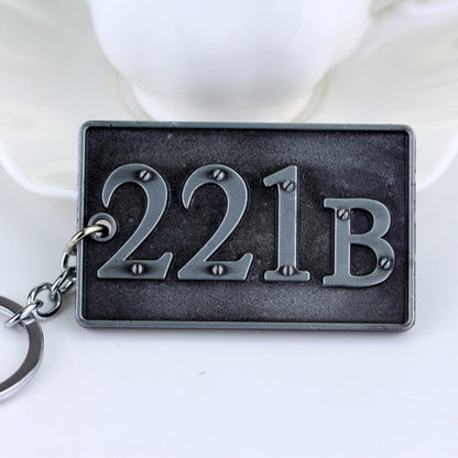Detective Sherlock 221B Key Chain Car Key Ring Multi-functional Tool Key Holder Key Chains Rings Holder Pendant  Auto Parts(Silver) - Key Rings by buy2fix | Online Shopping UK | buy2fix