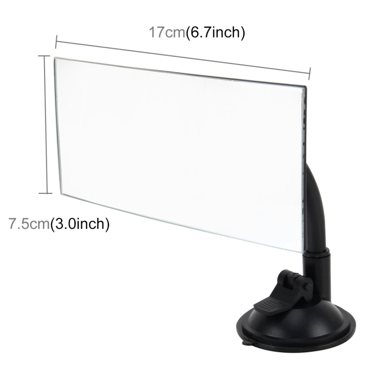 360 Degree Car Adjustable Interior Windshield Rectangular Blind Spot Mirror with Suck Cup Holder by buy2fix