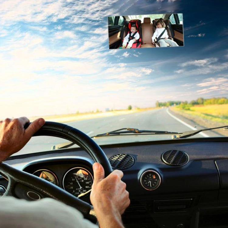 360 Degree Car Adjustable Interior Windshield Rectangular Blind Spot Mirror with Suck Cup Holder by buy2fix