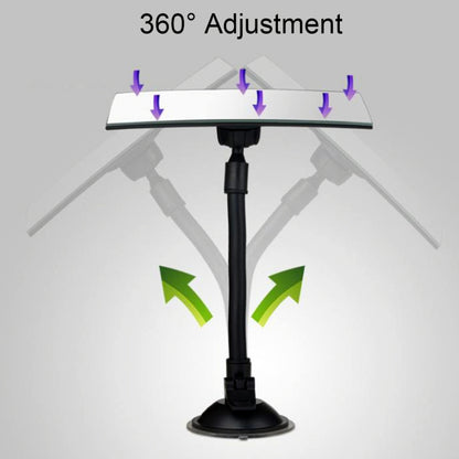 360 Degree Car Adjustable Interior Windshield Rectangular Blind Spot Mirror with Suck Cup Holder by buy2fix