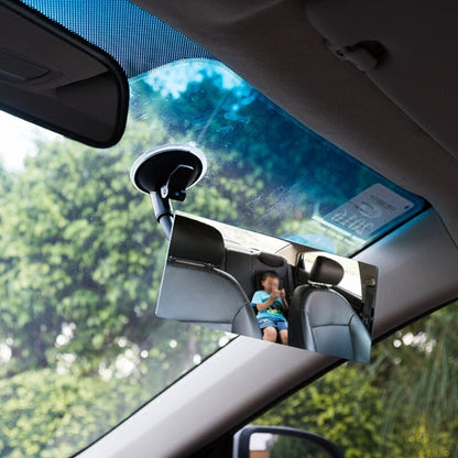 360 Degree Car Adjustable Interior Windshield Rectangular Blind Spot Mirror with Suck Cup Holder by buy2fix