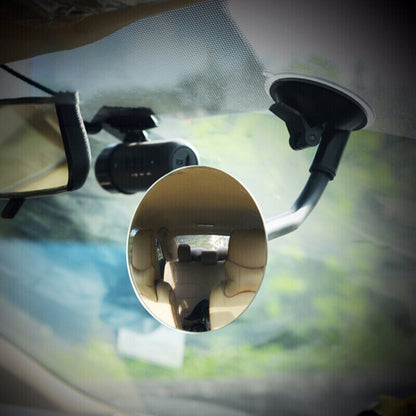 360 Degree Adjustable Car Interior Windshield Circular Blind Spot Mirror with Sucking Cup Holder by buy2fix