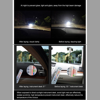 Left-hand Drive Car Light Pad Instrument Panel Sunscreen Mats Hood Cover for Nissan 14 Sylphy (Please note the model and year)(Black) by buy2fix