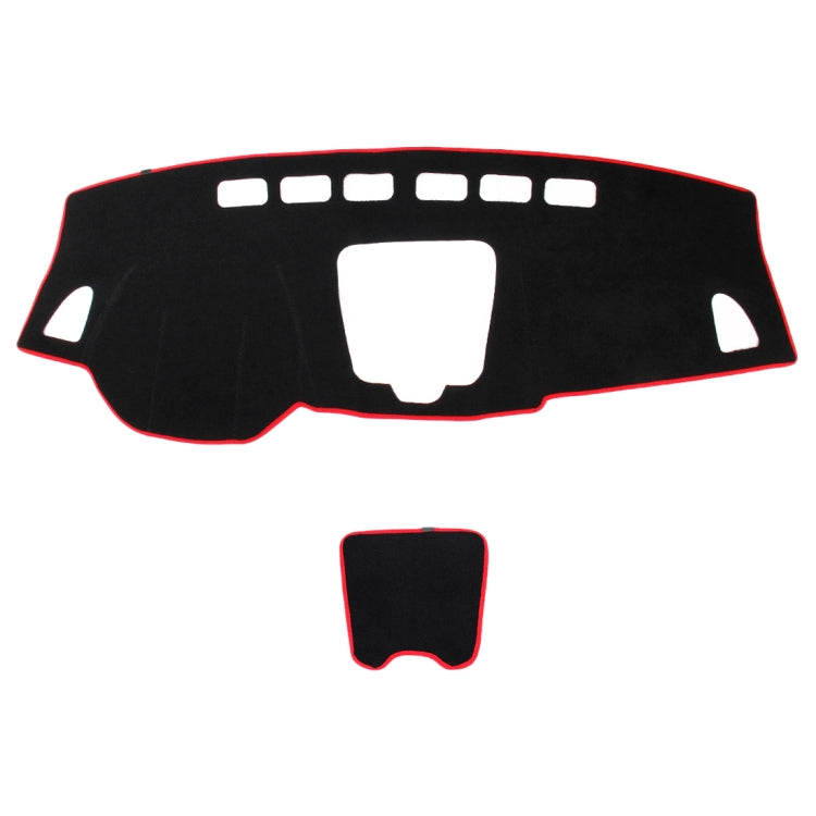 Left-hand Drive Car Light Instrument Panel Sunscreen Dark Mats Cover for Venucia B50 / R50(Red) by buy2fix