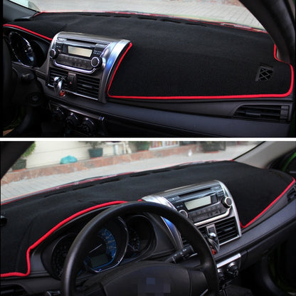Left-hand Drive Car Light Instrument Panel Sunscreen Dark Mats Cover for Venucia B50 / R50(Red) by buy2fix
