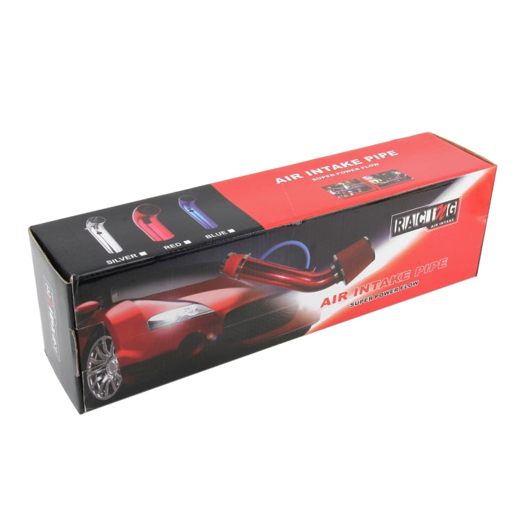 Universal Air Intakes Short Cold Racing Aluminium Air Intake Pipe Hose with Cone Filter Kit System(Red) by buy2fix