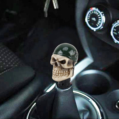 Universal Skull With A Hat Shape Car Gear Shift Knob Modified Car Gear Shift Knob Auto Transmission Shift Lever Knob Resin Gear Knobs - Shift Knob by buy2fix | Online Shopping UK | buy2fix