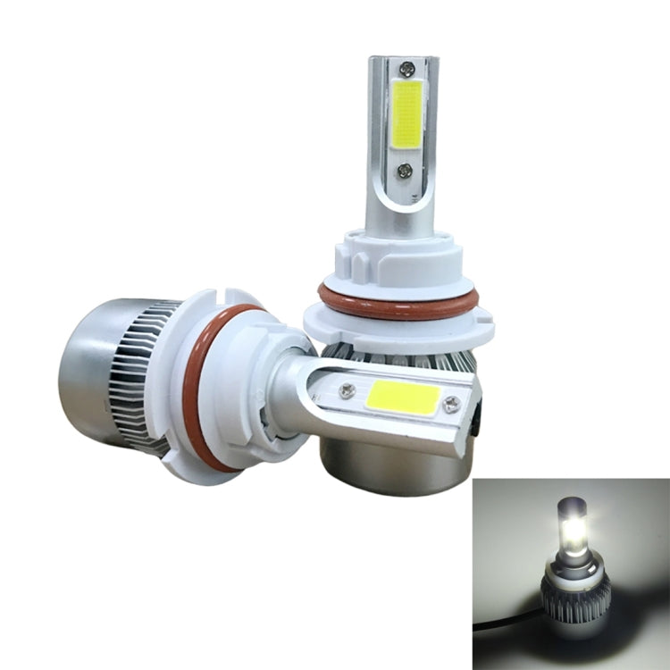 2 PCS C9 9004 18W 1800LM 6000K Waterproof IP68 Car Auto LED Headlight with 2 COB LED Lamps, DC 9-36V(White Light) - LED Headlamps by buy2fix | Online Shopping UK | buy2fix