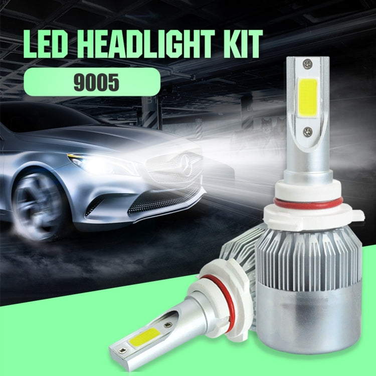 2 PCS C9 9005 18W 1800LM 6000K Waterproof IP68 Car Auto LED Headlight with 2 COB LED Lamps, DC 9-36V(White Light) - LED Headlamps by buy2fix | Online Shopping UK | buy2fix