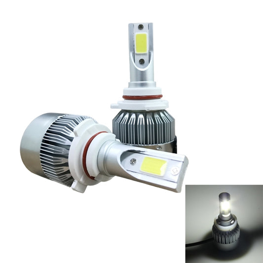 2 PCS C9 9006 18W 1800LM 6000K Waterproof IP68 Car Auto LED Headlight with 2 COB LED Lamps, DC 9-36V(White Light) - LED Headlamps by buy2fix | Online Shopping UK | buy2fix