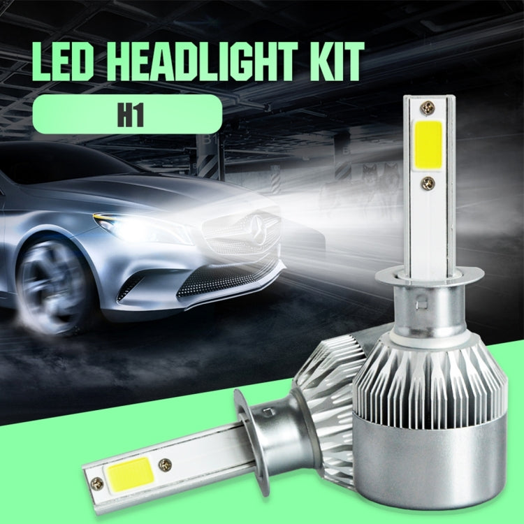 2 PCS C9 H1 18W 1800LM 6000K Waterproof IP68 Car Auto LED Headlight with 2 COB LED Lamps, DC 9-36V(White Light) - LED Headlamps by buy2fix | Online Shopping UK | buy2fix