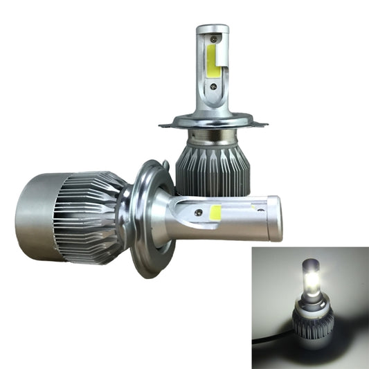 2 PCS C9 H4 18W 1800LM 6000K Waterproof IP68 Car Auto LED Headlight with 2 COB LED Lamps, DC 9-36V(White Light) - LED Headlamps by buy2fix | Online Shopping UK | buy2fix