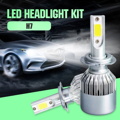 2 PCS C9 H7 18W 1800LM 6000K Waterproof IP68 Car Auto LED Headlight with 2 COB LED Lamps, DC 9-36V(White Light) - LED Headlamps by buy2fix | Online Shopping UK | buy2fix
