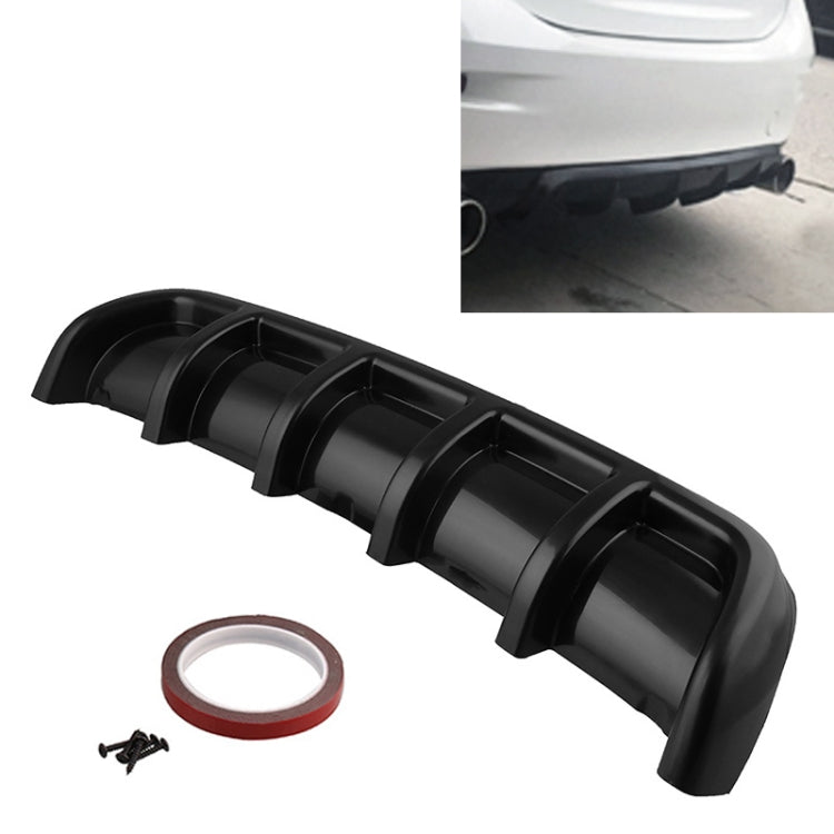 Universal Car Rear Bumper Lip Diffuser 6 Shark Fin Style Black ABS, Size: 67cm - Bumper by buy2fix | Online Shopping UK | buy2fix