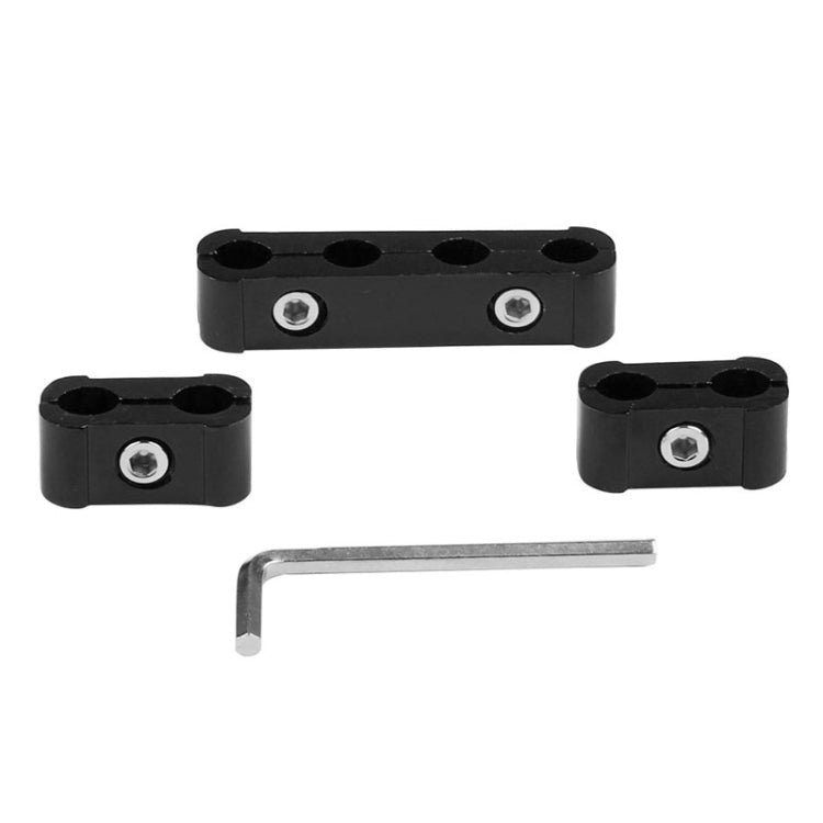 3 PCS Aluminum Engine Spark Plug Wire Separator Divider Organizer Clamp Kit (Black) - In Car by buy2fix | Online Shopping UK | buy2fix