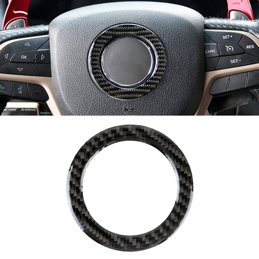 Car Steering Wheel Carbon Fiber Decorative Sticker for Jeep Grand Cherokee 2011-2018 by buy2fix