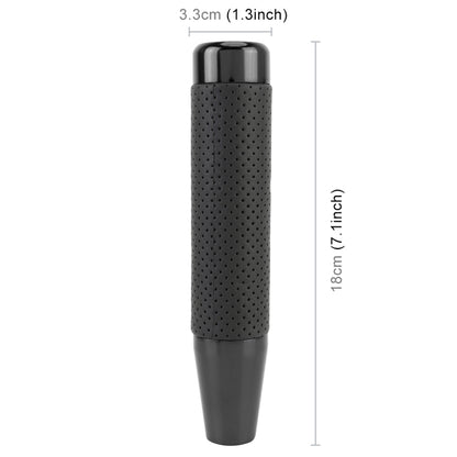 Metal Leather Long Column Car Shift Knob, Size: 18x3.3cm (Black) by buy2fix