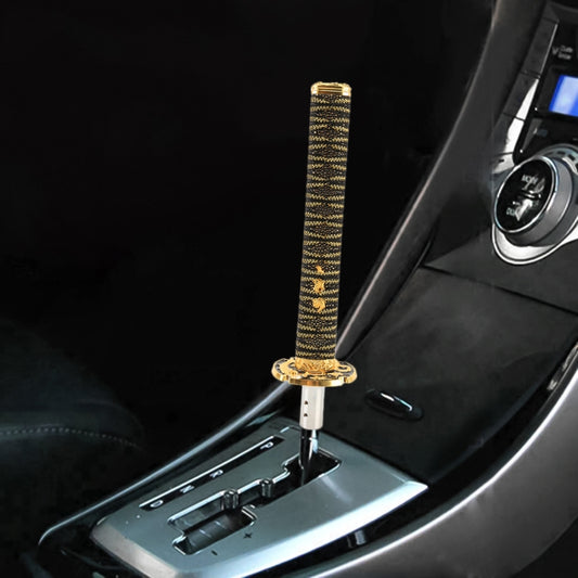 Universal Samurai Shape Manual or Automatic Gear Shift Knob, Length: 31.5cm (Gold) by buy2fix
