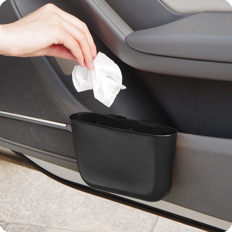 Car Cup Holder Garbage Can Portable Vehicle Trash Can Bin Rubbish Bin Organizer Car-mounted Trash Car Storage Box(Black) by buy2fix