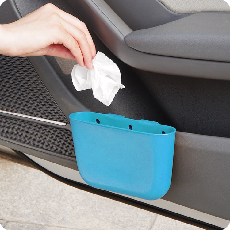 Car Cup Holder Garbage Can Portable Vehicle Trash Can Bin Rubbish Bin Organizer Car-mounted Trash Car Storage Box(Blue) by buy2fix
