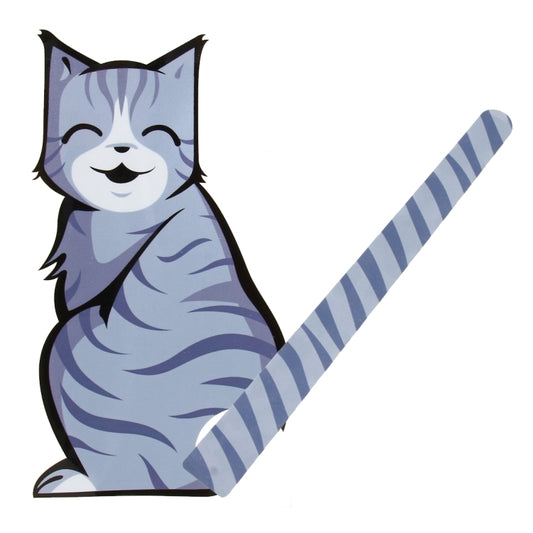 Vehicle Car Rear Windshield Window Wiper Reflective Self-Adhesive Smiling Cat Moving Tail Vinyl Decal Sticker by buy2fix