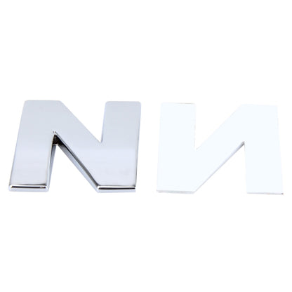 Car Vehicle Badge Emblem 3D English Letter N Self-adhesive Sticker Decal, Size: 4.5*4.5*0.5cm - 3D Metal Sticker by buy2fix | Online Shopping UK | buy2fix