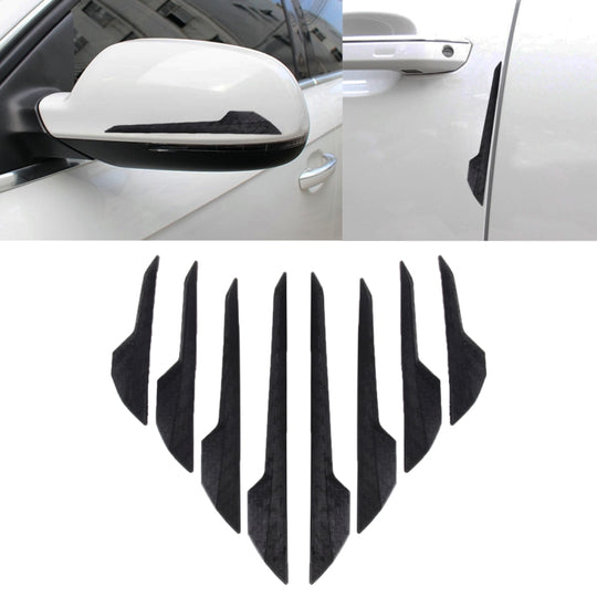 8 PCS Car Vehicle Door Side Guard Anti Crash Strip Exterior Avoid Bumps Collsion Impact Protector Sticker(Black)