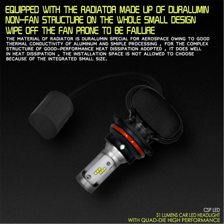 2 PCS 9007 IP65 Waterproof White Light 12 CSP LED Car Headlight Bulb,  9-36V / 18W, 6000K / 2000LM - LED Headlamps by buy2fix | Online Shopping UK | buy2fix