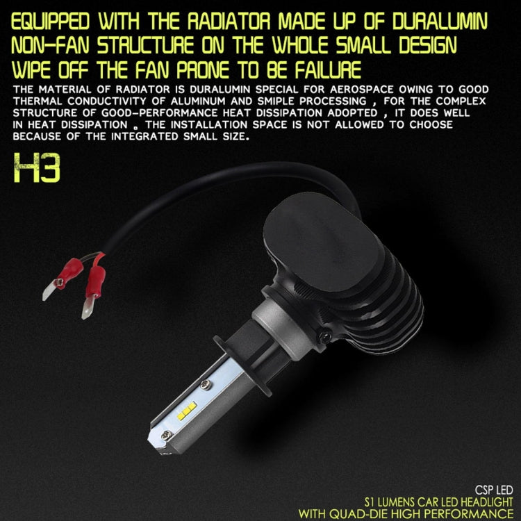 2 PCS H3 IP65 Waterproof White Light 6 CSP LED Car Headlight Bulb,  9-36V / 18W, 6000K / 2000LM - LED Headlamps by buy2fix | Online Shopping UK | buy2fix