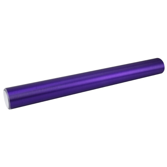 1.52 * 0.5m Waterproof PVC Wire Drawing Brushed Chrome Vinyl Wrap Car Sticker Automobile Ice Film Stickers Car Styling Matte Brushed Car Wrap Vinyl Film (Purple) by buy2fix