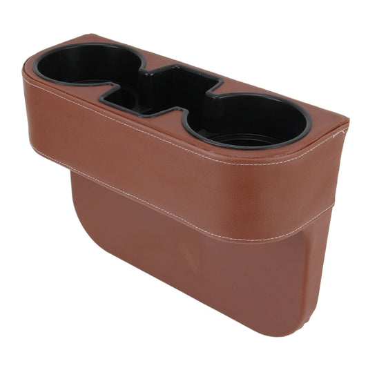 Car Seat Crevice Storage Box Cup Drink Holder Auto Pocket Stowing Tidying for Phone Pad Card Coin Case Car Accessories(Brown) by buy2fix