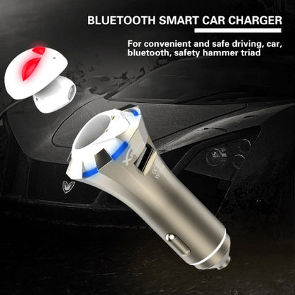 A8 3 in 1 Bluetooth Earphone & Safety Hammer & Car Charger, Support Hands-free Call & USB Quick Charger Function - Bluetooth Car Kits by buy2fix | Online Shopping UK | buy2fix