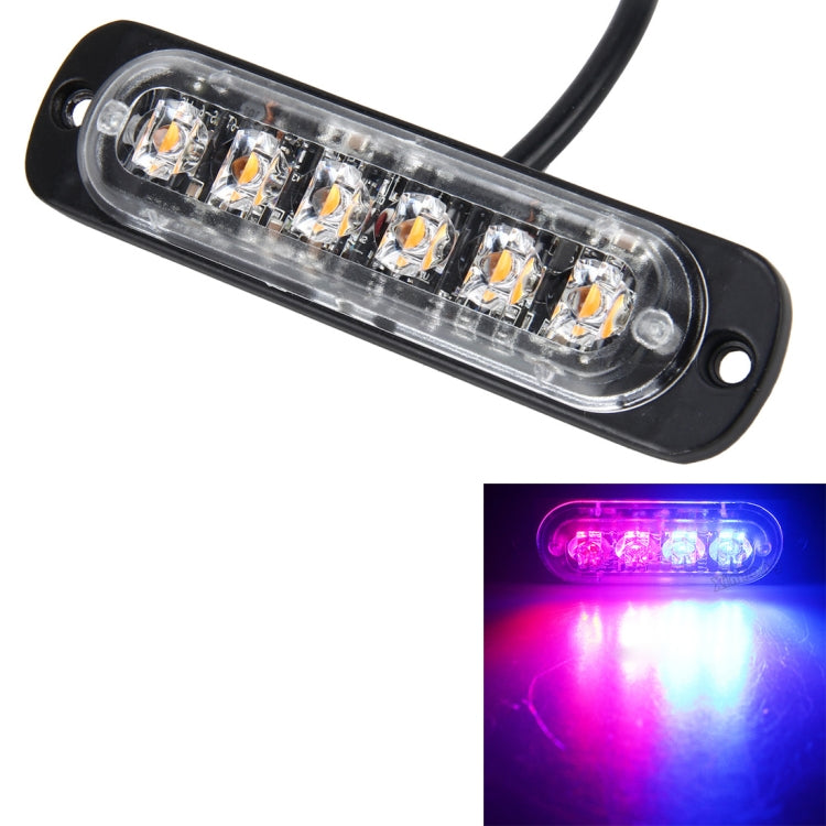 DC 12V-24V 2W 6LEDs SMD-2835 Lamps 17 Flash Patterns 3 Lines Car Flash Lamp Waterproof Car Truck Emergency Strobe Flash Warning Light, Cable Length: 90cm - Warning Lights by buy2fix | Online Shopping UK | buy2fix