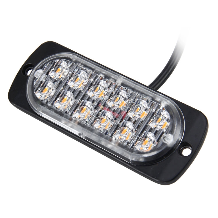 DC 12V-24V 2W 12LEDs SMD-2835 Lamps 17 Flash Patterns 3 Lines Car Flash Lamp Waterproof Car Truck Emergency Strobe Flash Warning Light, Cable Length: 90cm - Warning Lights by buy2fix | Online Shopping UK | buy2fix