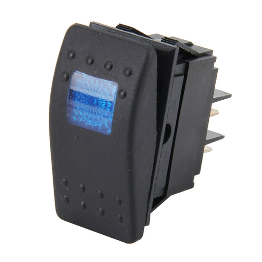 Car Truck Boat Switch Toggle Light Switch 4pin Waterproof 12/24V Bar Style Blue Toggle Reverse Rocker Rear Light Switch Car Auto Universal DIY 4 Pin Boat Cap OFF-ON Push Button with Indicator Light by buy2fix