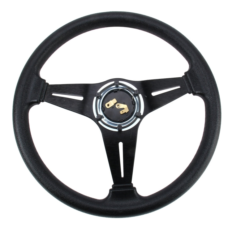 35cm PU Racing Sport Hand Wheel Car Modified Steering Wheel(Black) by buy2fix