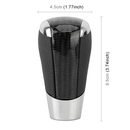 Universal Carbon Fiber Texture Leather Hole Pattern Car Gear Shift Knob Modified Shifter Lever Knob - Shift Knob by buy2fix | Online Shopping UK | buy2fix